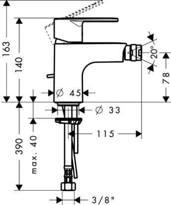 Смеситель для биде hansgrohe Talis E2 31622000