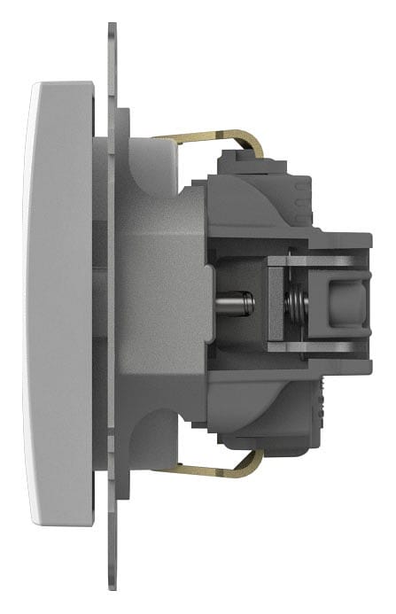 Розетка с заземлением и со шторкой, без рамки Elbi Eleсtriс Zena Vega 609-015600-243