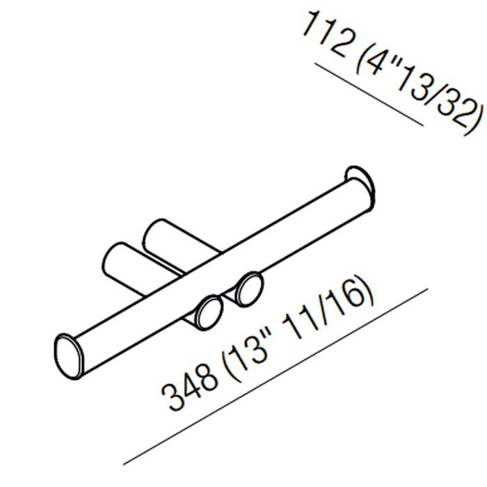 Держатель туалетной бумаги Agape Dot line ADTL0453N черный