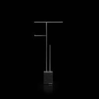 Стойка для ванной Antonio Lupi Biviocombi BIVIOCOMBI1.8/steel.nero marquinia сталь//черная марквиния
