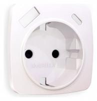 Накладка для розетки с заземлением и со шторками и 2хUSB type A и C Ambrella Volt OMEGA OP2100