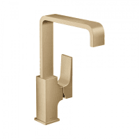 Смеситель для раковины hansgrohe Metropol 230 32511140 со сливным клапаном Push-Open шлифованная бронза