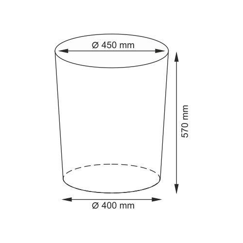 Эльба (Elbe) WB-740-L Плетеная корзина для белья с крышкой