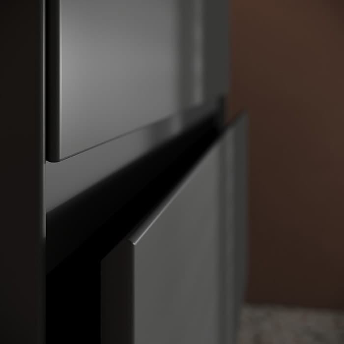 Тумба с раковиной Burgbad Accura 82 SGVJ081 F6044 C0001 антрацит матовый