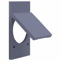 Накладка для розетки с заземлением и со шторками с крышкой MEITON  AL04P