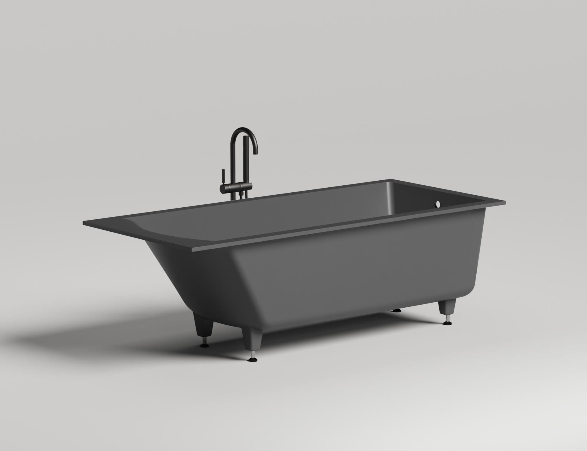 Ванна из искусственного камня Salini Cascata 180x80 104213GF покраска по RAL полностью