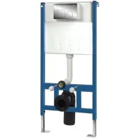 Инсталляция для унитаза Rea F Chrom REA-E0019 с кнопкой смыва, хром