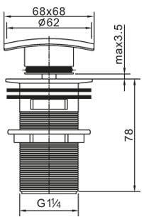 Донный клапан Cezares ARTICOLI VARI CZR-SCQ2-01