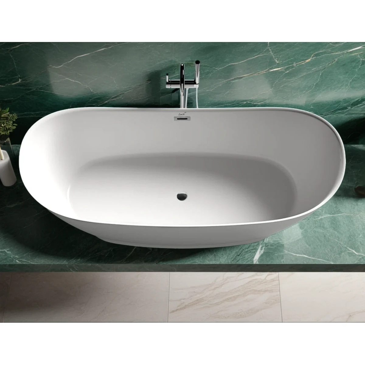 Акриловая ванна Ceruttispa Nemi CT10507 170x74 см, отдельностоящая, белый матовый