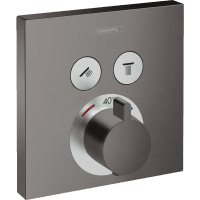 Термостатический смеситель hansgrohe ShowerSelect 15763340 шлифованный черный хром
