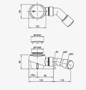 Сифон для душевого поддона Bette B577-901