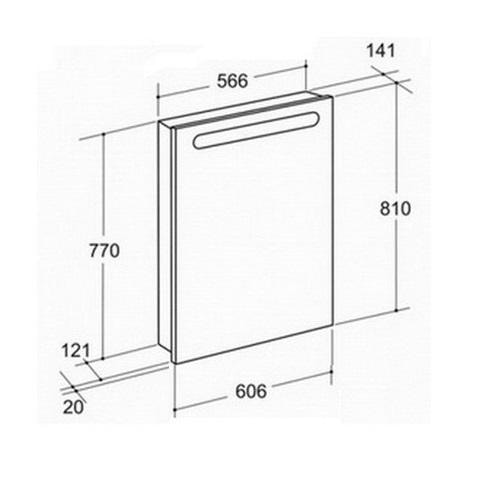 Зеркальный шкаф Roca Victoria Nord ZRU9000030 DX правосторонний