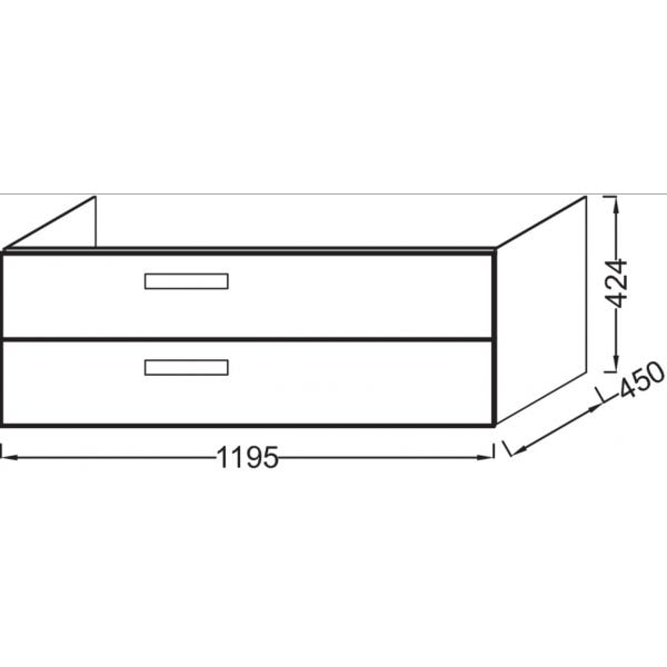 Тумба под раковину Jacob Delafon Rythmik 120 EB1305-G1C белый