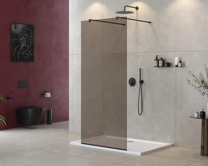 Душевая перегородка Cezares Liberta 130 LIBERTA-L-2-130-120-C-NERO черная матовая