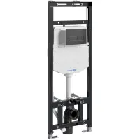 Инсталляция для унитаза WasserKRAFT Alme 15 15TLT.010.ME.MB03 с кнопкой смыва, черный матовый