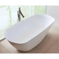 Ванна из литьевого мрамора Riho Bilo B128001105 165x77 см, отдельностоящая, белый