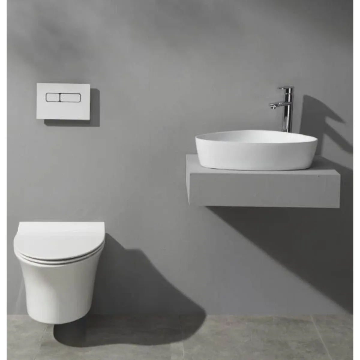 Раковина-чаша CeramaLux 7472B 59,5x39,5 см, накладная, белый