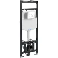 Инсталляция для унитаза WasserKRAFT Alme 15 15TLT.010.ME.CH02 с кнопкой смыва, хром