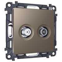 ТВ-розетка и SAT-розетка оконечная без рамки Ambrella Volt ALFA MA643310