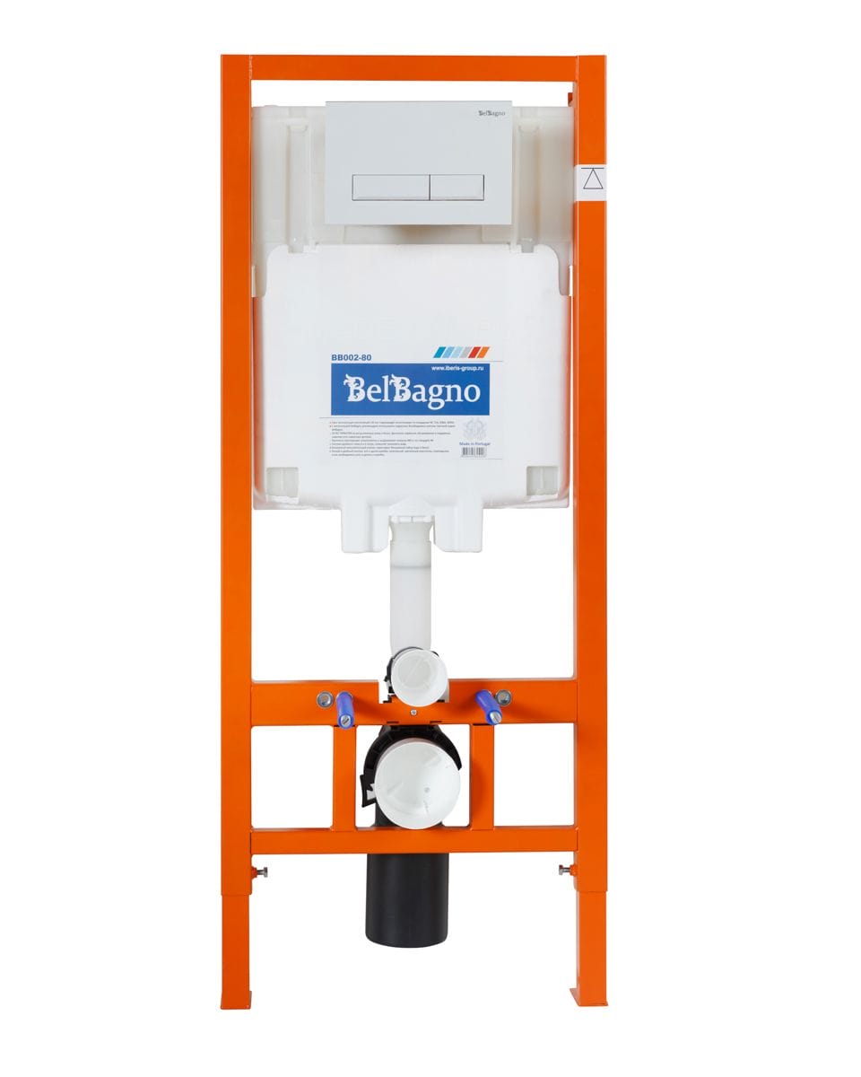 Инсталляция для унитаза BelBagno BB002-80BB009-MR-BIANCO с кнопкой белый