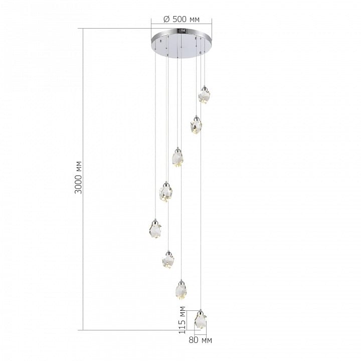 Подвесная люстра ST-Luce Cascato SL6114.103.08