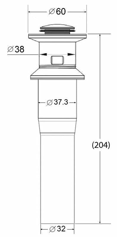 Донный клапан BelBagno BB-PCU-03-BORO брашированное золото