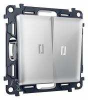 Выключатель проходной двухклавишный с подсветкой Ambrella Volt Quant MA404035