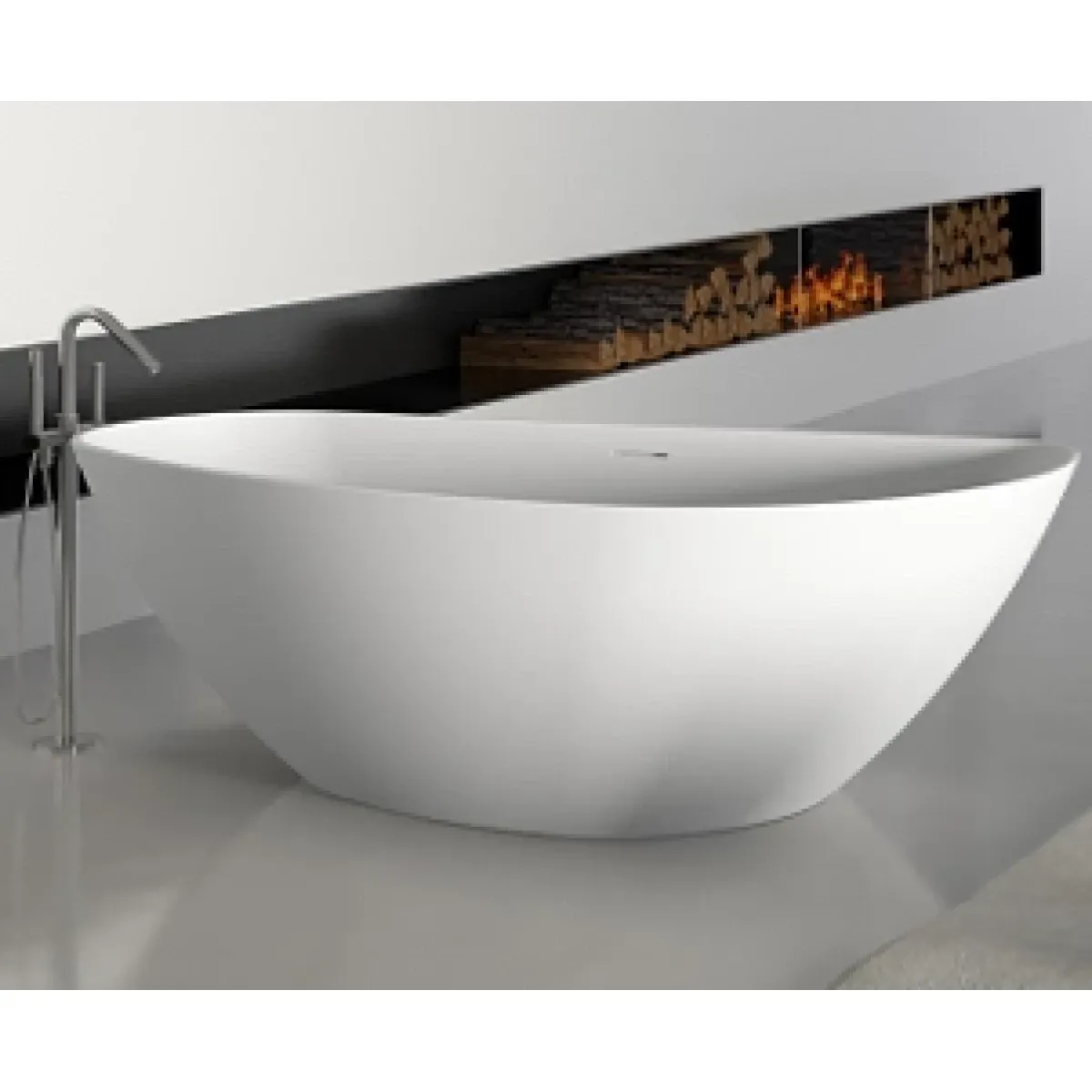Ванна из литьевого мрамора Riho Granada B120001105 170x80 см, отдельностоящая, белый