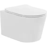 Унитаз подвесной Charus Infinito EWC700-130W безободковый, с сиденьем микролифт, белый