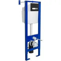 Инсталляция для унитаза Berges Atom Line 410 040342 с кнопкой смыва, черный матовый/хром