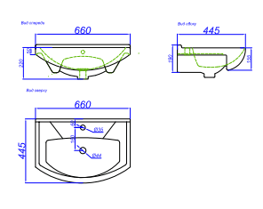 Раковина Aqwella Элеганс 65 (4620008192475)