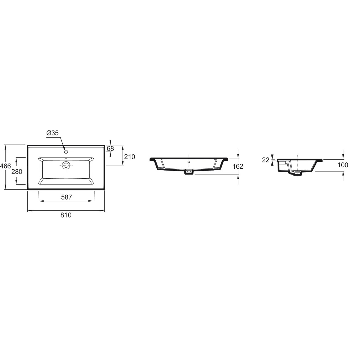 Раковина Jacob Delafon Tolbiac EXBO112-Z-00 81x46,6 см, накладная, белый