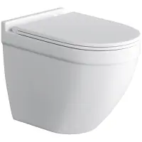 Унитаз подвесной Grossman GR-4483S безободковый, с сиденьем микролифт, белый