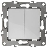 Переключатель двухклавишный без рамки Эра Эра 12 12-1004-01