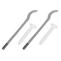 Комплект плоских кронштейнов с дюбелями 7,2х170мм, серебристые