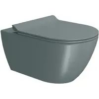 Унитаз подвесной GSI Pura 881504 безободковый, торнадо, агава матовый