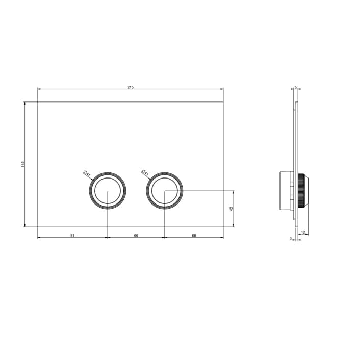 Клавиша смыва Gessi Venti20 54657#149 матовый никель finox