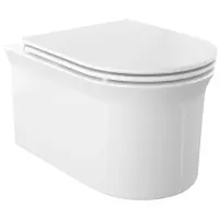 Унитаз подвесной IDDIS Sena SENRDSEi25 безободковый, с сиденьем микролифт, белый