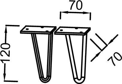 Ножки для мебели 12 см Jacob Delafon Odeon Rive Gauche EB2568-CP, хром