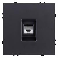 Розетка телефонная RJ-11 со штрокой, без рамки Kollinger Eclipse EC-019BK