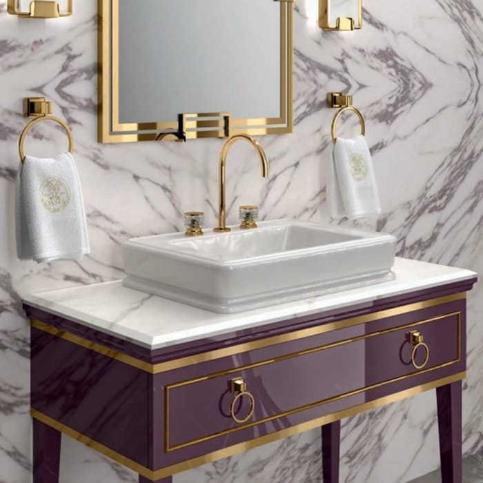 Комплект мебели Oasis Lutetia Composizione ED 29 сливовый/золото/белый