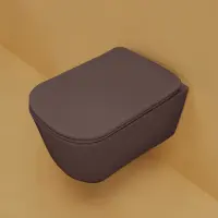 Унитаз подвесной Kerasan Tribeca 511475 безободковый, бургундский матовый