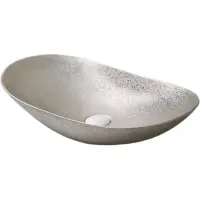 Раковина-чаша CeramaLux 7811АSS 61,5x36 см, накладная, серебряный
