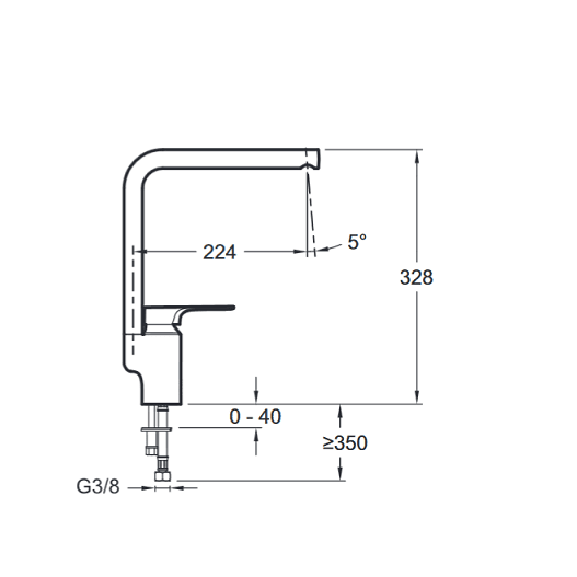 Смеситель для кухни Jacob Delafon Aleo+ E72358-CP