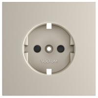 Накладка для розетки с заземлением и со шторками Voltum S70 VLS000703