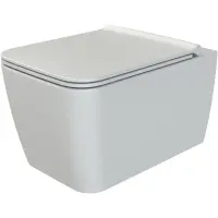 Унитаз подвесной Boheme Zen 967-SET-2-MW безободковый, с функцией биде, с сиденьем микролифт, белый матовый