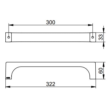 Поручень Keuco Edition 11 11107350000 шлифованный черный титан