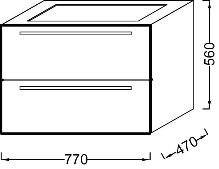 Тумба под раковину Jacob Delafon Struktura 77 EB1277-N14