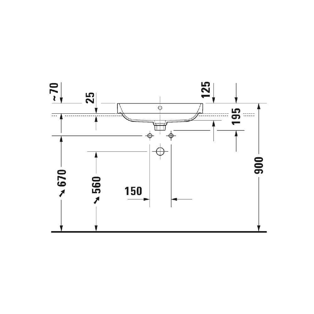 Раковина Duravit Happy D.2 Plus 60 2360601300 антрацит матовый