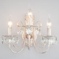 Бра Eurosvet Alda 3305/3 белый с золотом/прозрачный хрусталь Strotskis